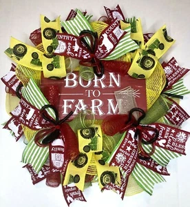 Farmhouse Wreath For Front Door Every Day Door Hanger CountryDecor #1150 - Picture 1 of 8