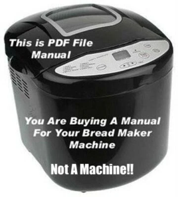 Cooks Essentials Bread Maker Machine Breadmaker Owner's Manual Recipes BM2002B1 - Image 1 of 4