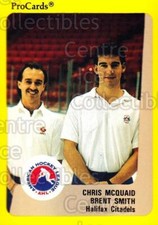 1989-90 ProCards AHL #158 Chris McQuaid, Brent Smith
