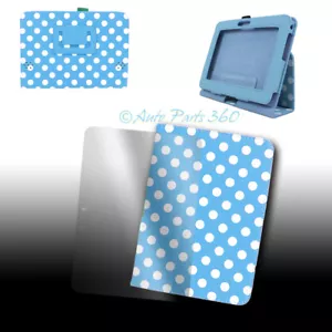 CASE COVER+SCREEN PROTECTOR STAND POUCH PU BLUE DOT FOR AMAZON KINDLE FIRE HD 7" - Picture 1 of 1