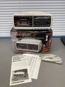 Vintage Soundesign AM FM Clock Radio Cassette with Telephone 7580IVY New in Box - Bild 1 von 11