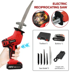 48V Electric Reciprocating Saw W/ 1 Battery Cutting Tools Cordless High Power - Picture 1 of 13