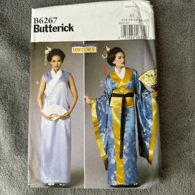 Butterick Pattern 6267 Sz 14-22 Geisha Kimono Japanese History Costume Cosplay - Image 1 of 4