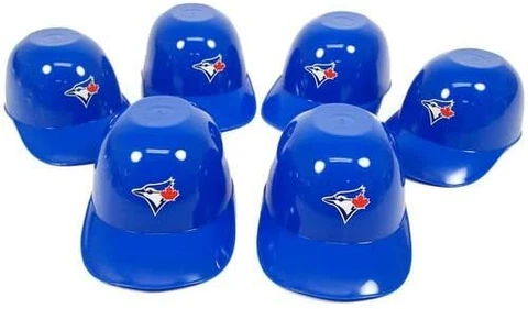 6 each Toronto Blue Jays MLB 8oz Snack Size Ice Cream Mini Baseball Helmets Cover