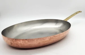 Vintage Paul Revere Limited Edition Kupfer Fisch Pfanne Bratpfanne Oval 12" - Bild 1 von 11