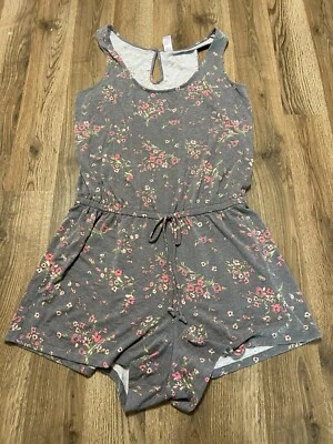 Mameluco Secret Treasures, para mujer talla mediana, gris rosa verde, floral, ropa de dormir Foto 1 de 4