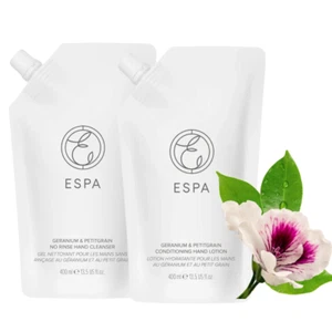 ESPA Geranium and Petitgrain Refill Pouch Hand Wash and Lotion 400ml Cleaner - Picture 1 of 3