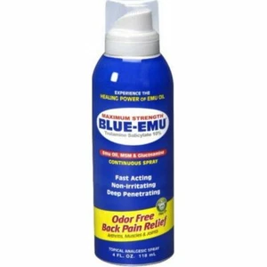 Blue Emu Continuous Pain Relief Spray Odor-Free Non Irritating 4 oz Pack of 3 - Picture 1 of 2