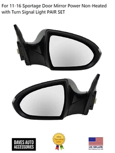 Sideview Power Mirror Assembly w/Turn Marker Non-Heated Fits 11-16 Kia Sportage - Bild 1 von 3