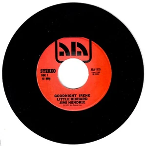 Little Richard & Jimi Hendrix 1972 ALA 45pm "Goodnight Irene" - Picture 1 of 2
