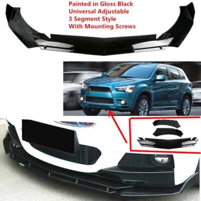 Add-on Universal Fit For Mitsubishi Outlander Sport 2011 2012 Front Lip Splitter Foto 1 de 4