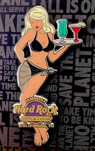 2025 HARD ROCK HOTEL & CASINO HOLLYWOOD FL SEXY BLOND CABANA BIKINI GIRL LE PIN - Picture 1 of 2