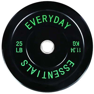 Olympic Bumper Plate Weight Plate with Steel Hub, Black, 15 lbs Single - Picture 1 of 5
