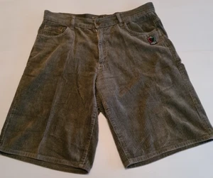 Piping Hot Shorts Corduroy Mens Grey Baggy Vintage 90s Y2K Surf Skate Size 36” - Picture 1 of 12