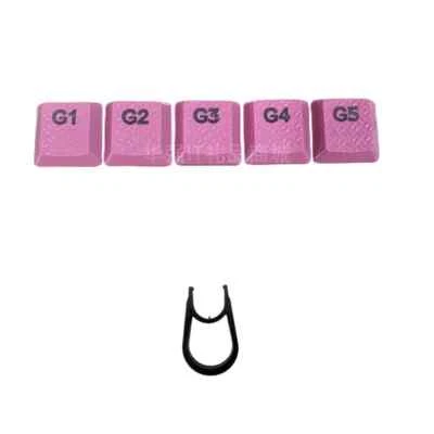 Pink textured keycaps G1-G5 WASD Arrow Keys for Logitech G813 G815 G913 G915 TKL - Image 1 of 4