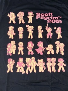 Scott Pilgrim 20th Anniversary Exclusive Black Character Shirt XL Extra Large - Picture 1 of 12