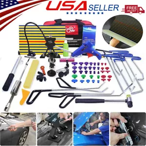 Super PDR Car Push Puller Rods Dent Removal Paintless Tools Repair Hammer kit US - Picture 1 of 32