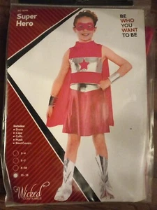 clearance x12 Pink Girls Super Hero Warrior Fancydress Costume Halloween - Picture 1 of 4