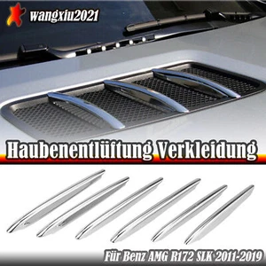 Für 11-2019 Benz R172 SLK Motorhauben Lüftungsrippen Grill Zierleisten Chrom - Picture 1 of 12