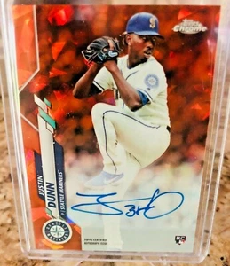 2020 Topps Update Sapphire Justin Dunn AUTO Orange /25 Seattle Mariners Stud P - Picture 1 of 1