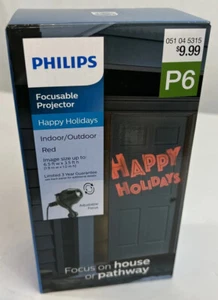 New Philips Happy Holidays Halloween Christmas Red Focusable Projector Light P6 - Picture 1 of 5