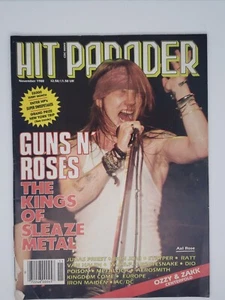 HIT PARADER NOVEMBER 1988 - GUNS N ROSES JUDAS PRIEST BON JOVI VAN HALEN OZZY - Picture 1 of 2