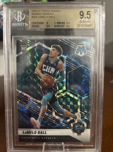 2020-21 Panini Mosaic - Rookie #202 LaMelo Ball (RC) Genesis Beckett 9.5 - Picture 1 of 3