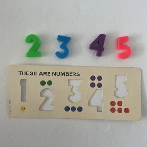 Escritorio escolar Fisher Price vintage números de repuesto 2, 3, 4, 5 y tarjeta - Imagen 1 de 1