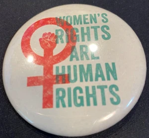 RETRO FRAUENRECHTE SIND MENSCHENRECHTE ANSTECKNADEL - Bild 1 von 2