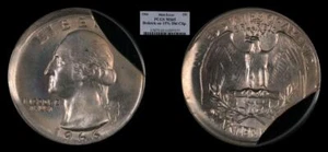 1966 25C PCGS MS65 Brdstrk on 15% Dbl Clip (Washington Quarter Mint Error) - Picture 1 of 1