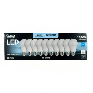 10 Pack Feit Electric LED 60W Replacement 9.5W 15000 Life Hours 800 Lumens - Picture 1 of 2