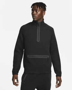 Nike Sportswear Tech Fleece Felpa Uomo 1/2 Zip Nera Nuova senza etichette FB7998-010 Small - Foto 1 di 7