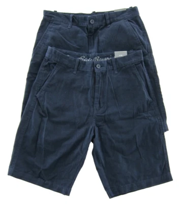 2 pares de pantalones cortos chinos Eddie Bauer Legend lavados 100 % algodón azul marino nuevos con etiquetas para hombre 32 Foto 1 de 4