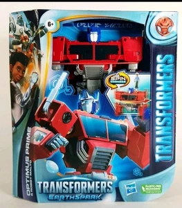 Transformers Toys EarthSpark Spin Changer Optimus Prime 8-Inch Action Figure New - Picture 1 of 4