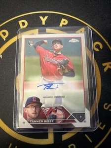 Serie Aggiornamento 2023 Topps Chrome - Autografi Tanner Bibee #AC-TB (AU, RC) - Foto 1 di 2