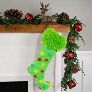 Weihnachtsstrümpfe lang Plüsch Weihnachtssocken festliche Atmosphäre I6A7 - Bild 1 von 15