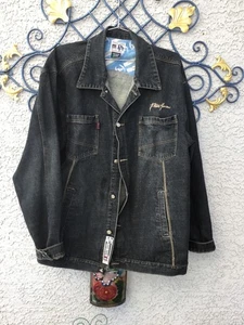 Chaqueta Denim Clásica De Colección Y2k Phat Farm Para Hombres 2XL Azul Denim Hip Hop Patinador - Imagen 1 de 6
