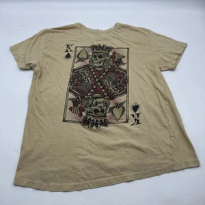 Brooklyn Vertical T-Shirt Men Medium Graphic Print Skull Tan Herren M Actual SM - Bild 1 von 9