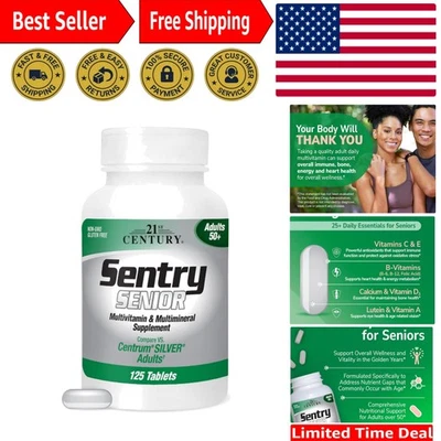 Tabletas multivitamínicas Sentry Senior, 125 unidades: antioxidantes para adultos activos Foto 1 de 4