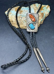 Increíble Bolo Flor Serpiente Coral Turquesa Esterlina Dan Simplicio Temprano Zuni - Imagen 1 de 17