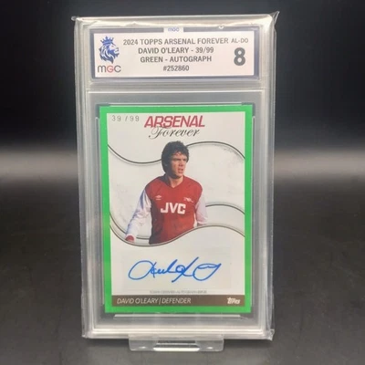 Topps Arsenal Forever 2023-24 David O'Leary Green Auto 39/99 AL-DO Graded MGC-8 - Image 1 of 4