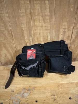 Husky 2 Bag Electricians Heavy Duty Work Tool Storage Belt with Suspenders - Image 1 of 4