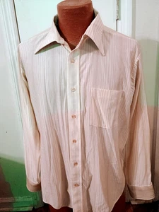 Van Heusen Men's XL Yellow Striped Long Sleeve Button Down. - Picture 1 of 3