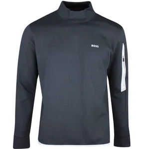 BOSS Mens Sweatshirt Dark Blue Pullover With Logo - Salbock 1 Size XL - Picture 1 of 8