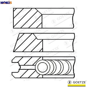 4x PISTON RING KIT 08-182700-00 STD FOR M117.967/968 5.5L M117.960/961 5.0L - Picture 1 of 9
