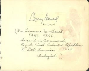 Vintage Laurence McKinley Gould Autogramm - R. E. Byrd Expedition - Bild 1 von 2