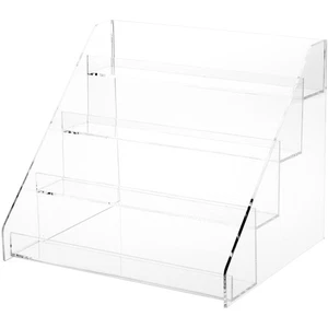 Plymor Acrylic Flanged Stairs, 8.25"H x 10.25"W x 8.125"D - Picture 1 of 1