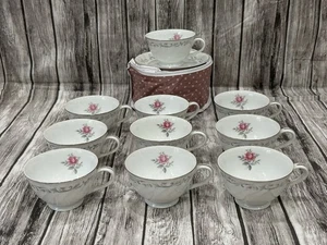 Royal Swirl Fine China Tea Cup and Saucer Sets made in Japan Set Of 10 EUC - Picture 1 of 4