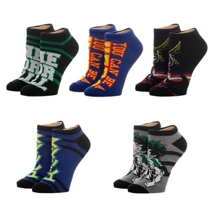 My Hero Academia - One For All Ankle Socks (5 Pairs) - Bioworld - Picture 1 of 6