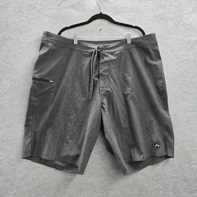 Rusty Men Swimwear 40 Gray Boardshorts Microfiber Super Flex Fabric Zipper Logo - Image 1 of 4